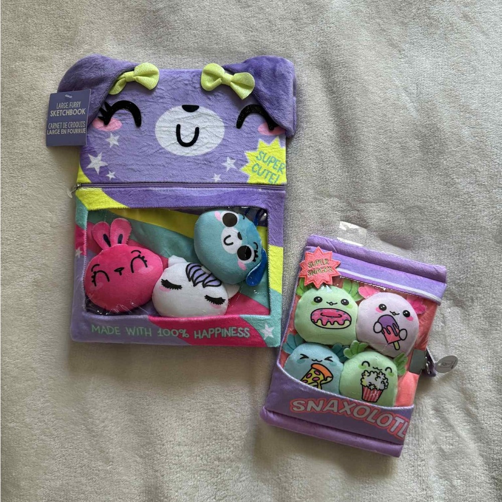 Claire’s Puppy Candy Plush Sketchbook’s Lot